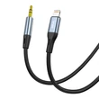 Kép 4/4 - Vipfan L05 Lightning 3.5mm-es mini jack 3.5mm-es AUX kábel, 1m (szürke)