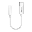Kép 1/4 - Vipfan L08 USB-C és mini jack 3.5mm AUX kábel, 10cm (fehér)