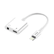 Kép 2/5 - Vipfan L10 Kábel Lightning a Lightning + mini jack 3.5mm AUX, 10cm (fehér)