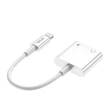 Kép 5/5 - Vipfan L10 Kábel Lightning a Lightning + mini jack 3.5mm AUX, 10cm (fehér)