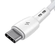 Kép 2/3 - Vipfan Racing X05 USB és USB-C kábel, 3A, 2m (fehér)