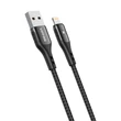 Kép 2/3 - Vipfan Colorful X13 USB és Lightning kábel 3A, 1.2m (fekete)