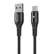 Kép 1/3 - Vipfan Colorful X13 USB és USB-C kábel 3A, 1.2m (fekete)