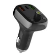 Kép 1/4 - LDNIO C704Q FM transmitter Bluetooth-szal, 2x USB + USB-C, microSD / TF (fekete)