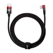 Kép 1/7 - Baseus MVP2 USB-C - USB-C kábel, 100W, 2m (fekete/piros)