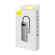 Kép 6/8 - Baseus Metal Gleam Series 8 az 1-ben hub, USB-C - 3x USB 3.0 + HDMI + USB-C PD + microSD/SD + VGA