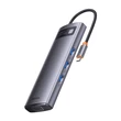 Kép 8/8 - Baseus Metal Gleam Series 8 az 1-ben hub, USB-C - 3x USB 3.0 + HDMI + USB-C PD + microSD/SD + VGA