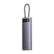 Kép 1/5 - Baseus Metal Gleam series Hub USB-C 12in1  Szürke