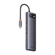 Kép 3/5 - Baseus Metal Gleam series Hub USB-C 12in1  Szürke