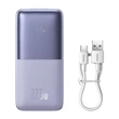 Kép 7/8 - Baseus Bipow Pro Powerbank 10000mAh, 2xUSB, USB-C, 22.5W (lila)