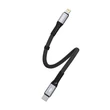 Kép 2/2 - Dudao 20W USB-C és Lightning PD 0.23m kábel (fekete)