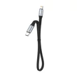 Kép 1/2 - Dudao 20W USB-C és Lightning PD 0.23m kábel (fekete)