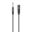 Kép 1/2 - Dudao L11S 3.5mm AUX audió hosszabbító kábel, 1m (fekete)