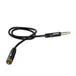 Kép 2/2 - Dudao L11S 3.5mm AUX audió hosszabbító kábel, 1m (fekete)