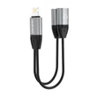 Kép 1/2 - Dudao L17i Lightning 2x Lightning audio adapter (fekete)