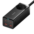 Kép 1/8 - Baseus GaN3 Pro fali töltő / powerstrip 2xUSB + 2xUSB-C + AC, 100W (fekete)