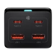 Kép 4/8 - Baseus GaN3 Pro fali töltő / powerstrip 2xUSB + 2xUSB-C + AC, 100W (fekete)