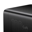 Kép 5/8 - Baseus GaN3 Pro fali töltő / powerstrip 2xUSB + 2xUSB-C + AC, 100W (fekete)
