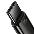 Kép 3/8 - Baseus Tungsten Gold kábel USB-ről USB-C-re, 100W, 2m (fekete)
