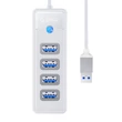 Kép 1/2 - Orico Hub adapter USB 4x USB 3.0, 5 Gbps, 0,15m (Fehér)