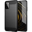 Kép 1/6 - Carbon Case Flexible Cover TPU Case for Xiaomi Poco M3 black