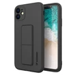 Kép 1/8 - Wozinsky Kickstand Case iPhone 12 Pro silicone case with stand black