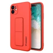 Kép 1/8 - Wozinsky Kickstand Case silicone case with stand for iPhone 12 Pro red