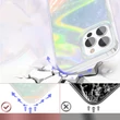 Kép 2/6 - Kingxbar Shell sorozat luxus elegáns telefon tok iPhone 13 Pro gyöngyház-kék