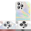 Kép 3/6 - Kingxbar Shell sorozat luxus elegáns telefon tok iPhone 13 Pro gyöngyház-kék