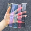 Kép 4/4 - Strap Light szilikon csuklópánt szíj karkötő karperec óra karkötő óra 6/5/4/3/2 (44mm / 42mm) piros