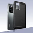 Kép 2/7 - Szén tok Rugalmas Tok hüvely Xiaomi Redmi 10 fekete