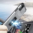 Kép 5/8 - Kristálygyűrű tok Kickstand Kemény, masszív borítás iPhone XR-hez piros