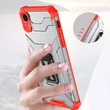 Kép 3/8 - Kristálygyűrű tok Kickstand Kemény, masszív borítás iPhone XR-hez piros