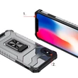 Kép 6/8 - Kristálygyűrű tok Kickstand Kemény, masszív borítás iPhone XS Max piros