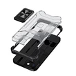 Kép 2/7 - Crystal Ring Case Kickstand Tough Rugged Cover for iPhone 12 fekete
