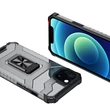 Kép 7/7 - Crystal Ring Case Kickstand Tough Rugged Cover for iPhone 12 fekete