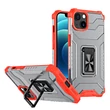 Kép 1/7 - Crystal Ring Case Kickstand Tough Rugged Cover for iPhone 12 red