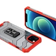 Kép 5/7 - Kristálygyűrű tok Kickstand Kemény, masszív borítás iPhone 12-hez piros