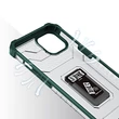 Kép 6/7 - Kristály gyűrű tok Kickstand Kemény robusztus Tok iPhone 13 zöldhez