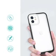 Kép 2/7 - Tiszta 3in1 tok iPhone 12 kerethez Gél borítás fekete
