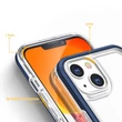 Kép 4/7 - Tiszta 3in1 tok iPhone 13 kék keret zselés borításhoz