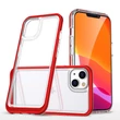 Kép 1/7 - Clear 3in1 Case for iPhone 13 Frame Cover Gel Red