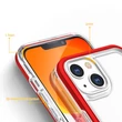 Kép 4/7 - Tiszta 3in1 tok iPhone 13 Frame Cover zselés borítás piros