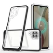 Kép 1/7 - Clear 3in1 Case for Samsung Galaxy A12 5G Frame Gel Cover Black
