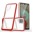 Kép 1/7 - Clear 3in1 Case for Samsung Galaxy A22 4G Frame Gel Cover Red