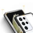 Kép 4/7 - Tiszta 3in1 tok Samsung Galaxy S22 Ultra Frame Gel Cover fekete