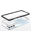 Kép 5/7 - Tiszta 3in1 tok Samsung Galaxy S22 Ultra Frame Gel Cover fekete