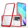 Kép 1/7 - Clear 3in1 Case for Xiaomi Redmi 10 Frame Gel Cover Red