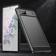Kép 7/8 - Carbon Case Rugalmas Tok a Google Pixel 6a számára fekete