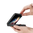 Kép 2/8 - Dux Ducis Fino tok készült nejlon anyagból Huawei P50 Pocket fekete